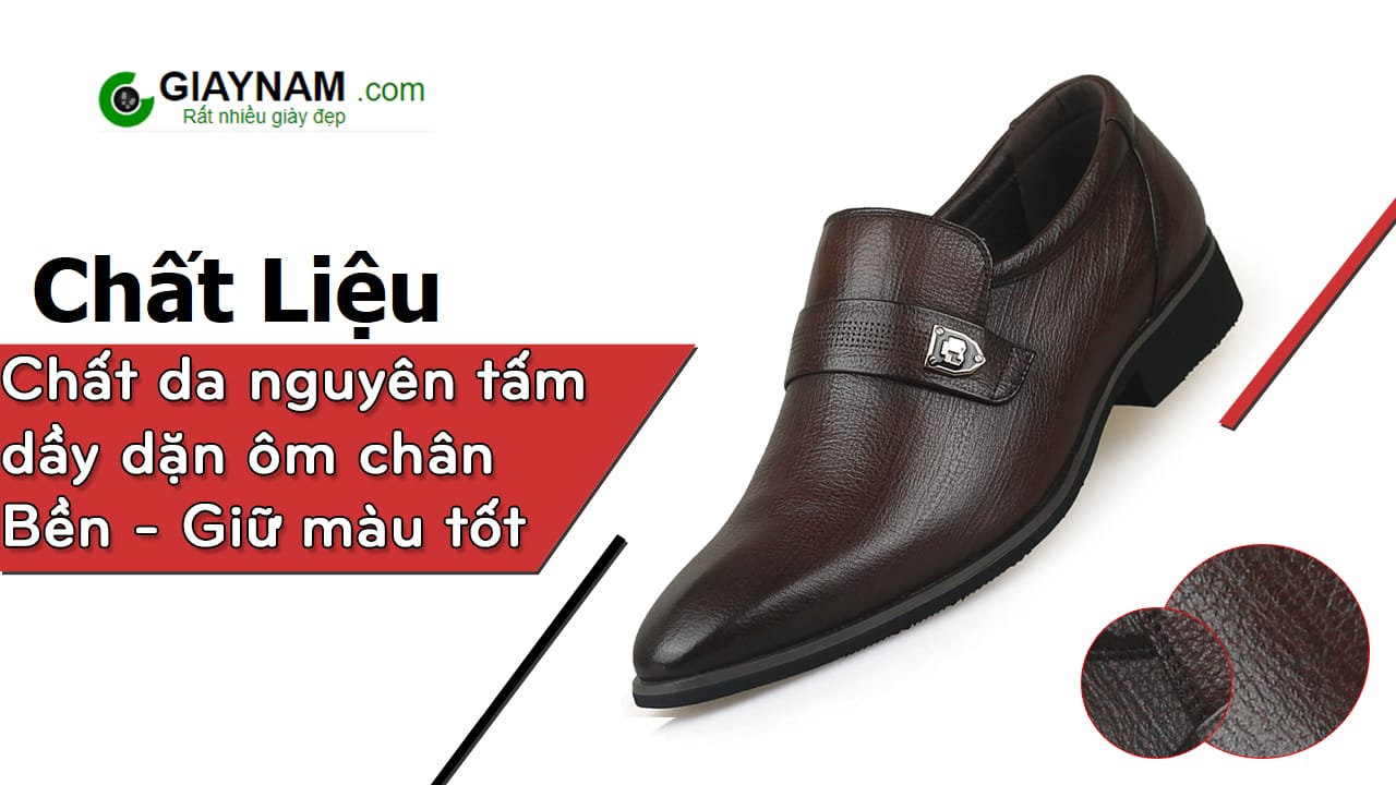 Giày lười da công sở nam